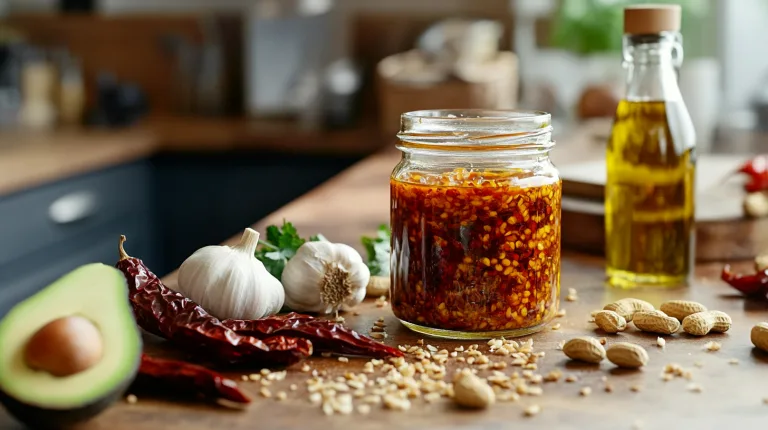 homemade Mexican chili oil (salsa macha)