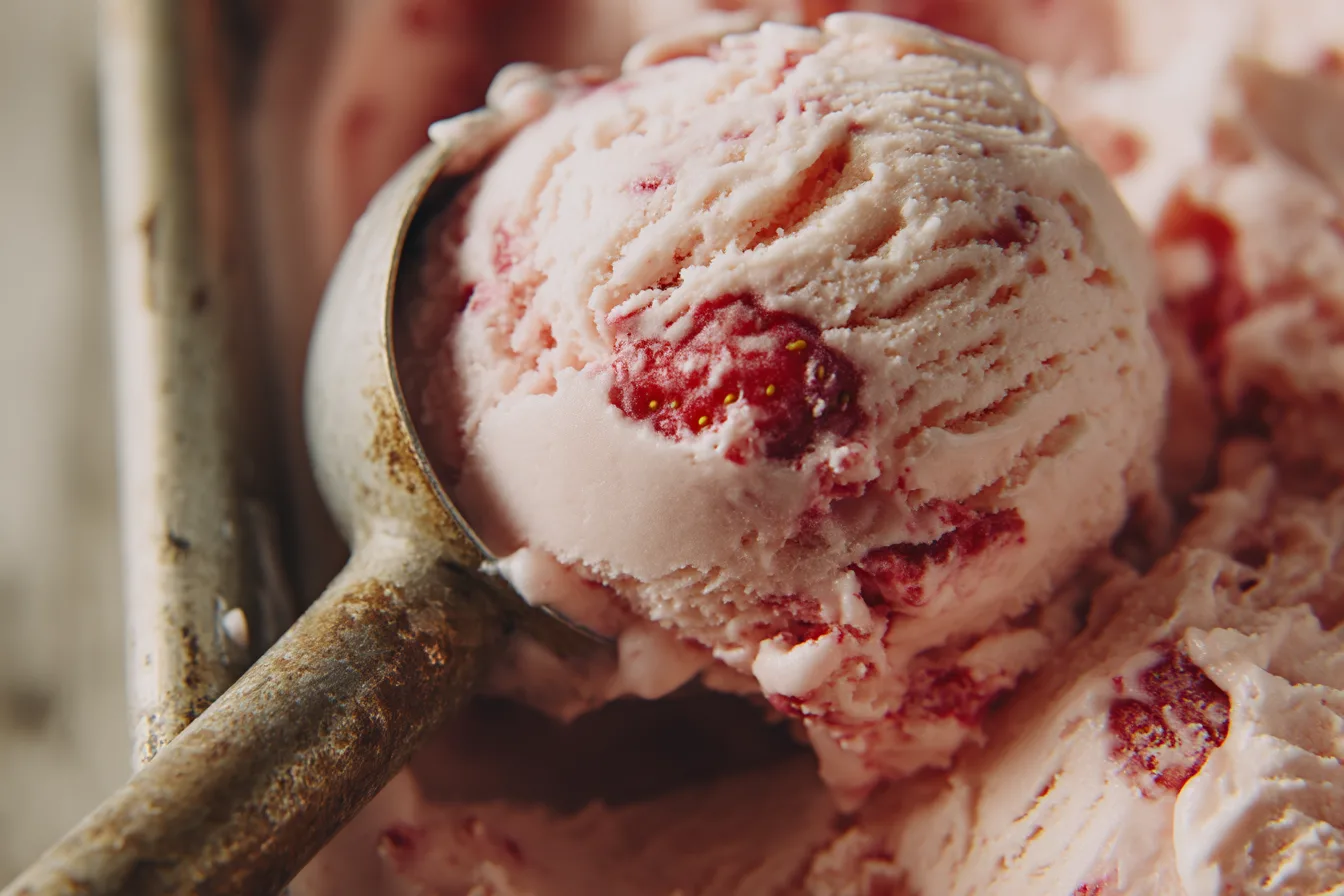 no-churn roasted strawberry ice cream recipe