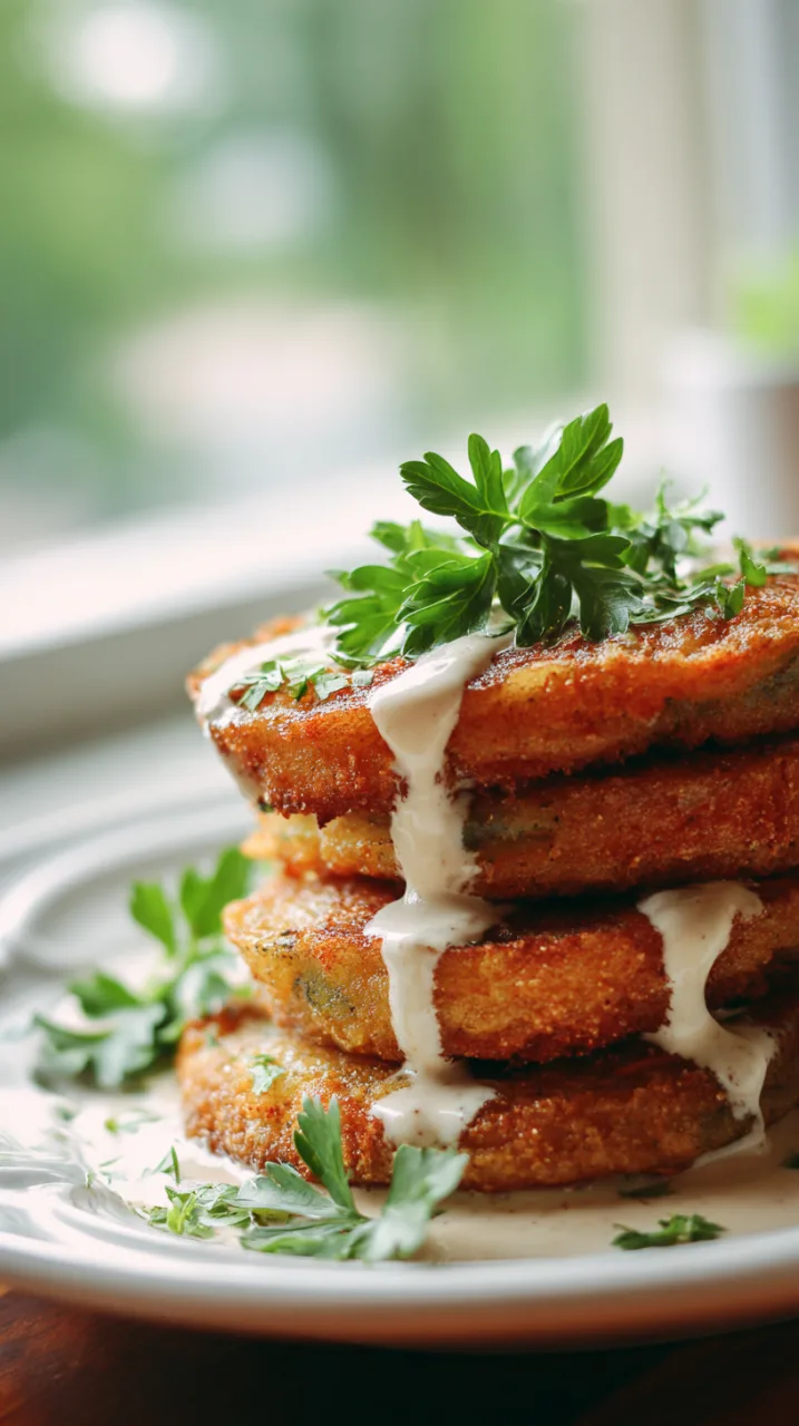 finished fried green tomatoes