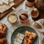 hot honey and pizza with cheese