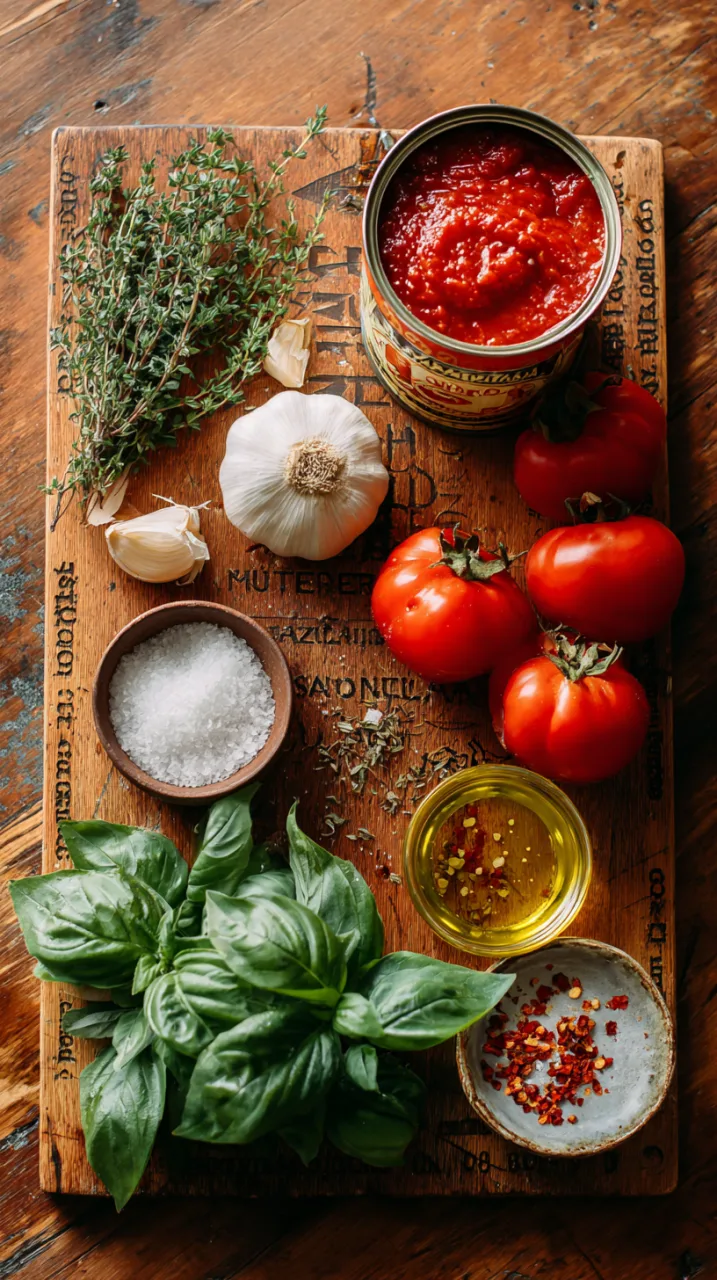 ingredients used for San Marzano pizza sauce