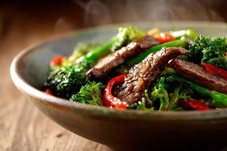 bowl of beef and broccoli