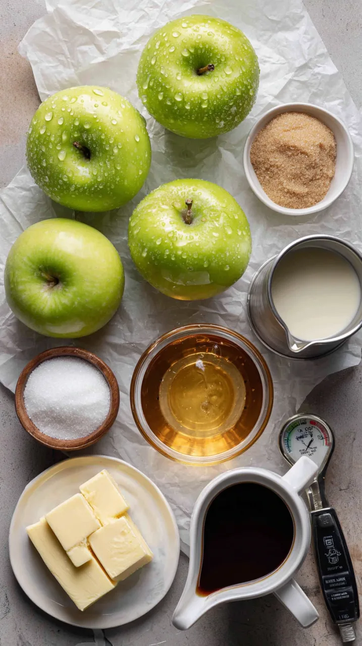 ingredients for caramel apples