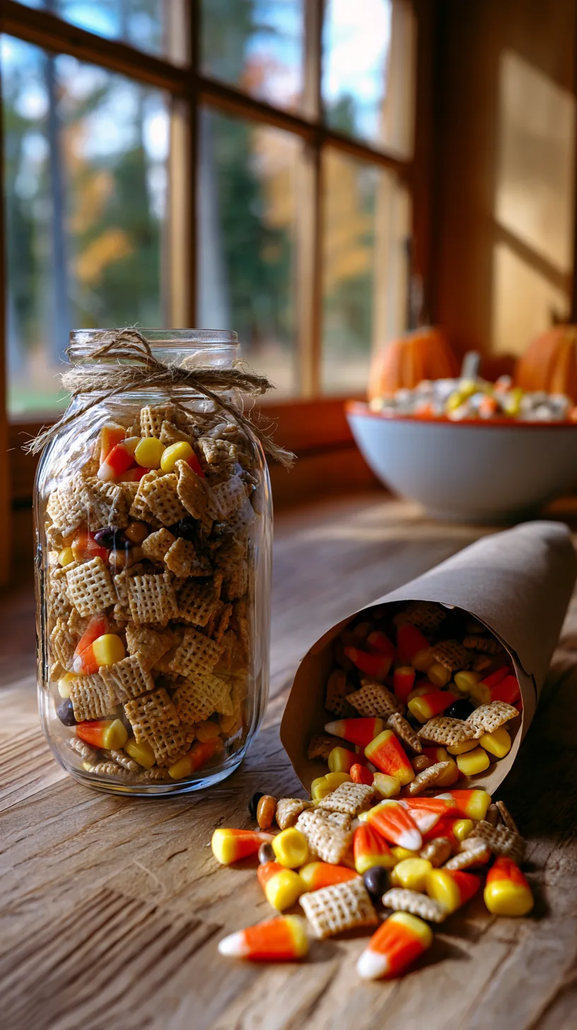 fall chex mix as holiday gifts