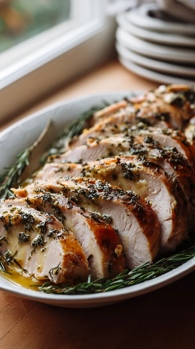 Dry Brined Turkey with Garlic Herb Butter