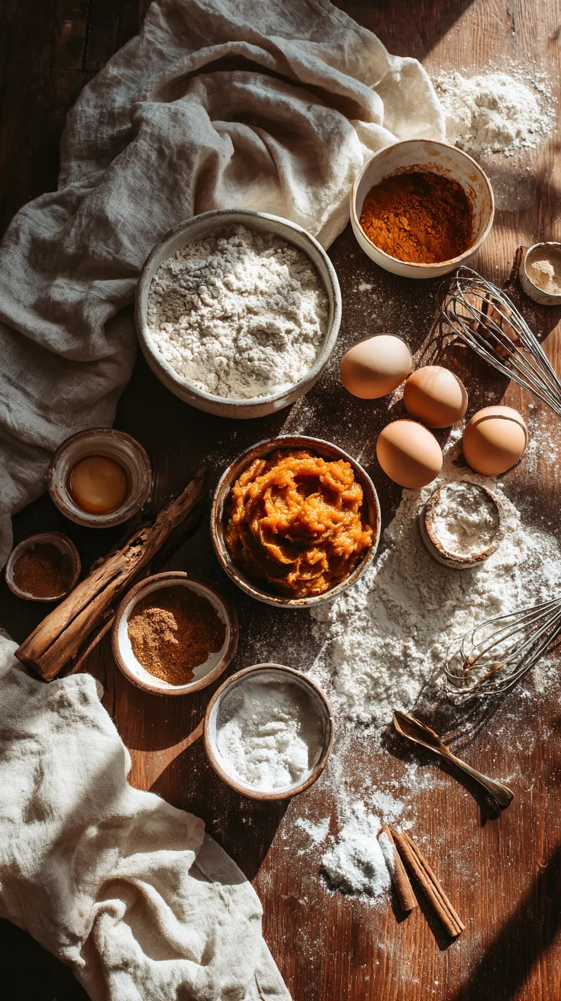 ingredients for pumpkin spiced cupcakes
