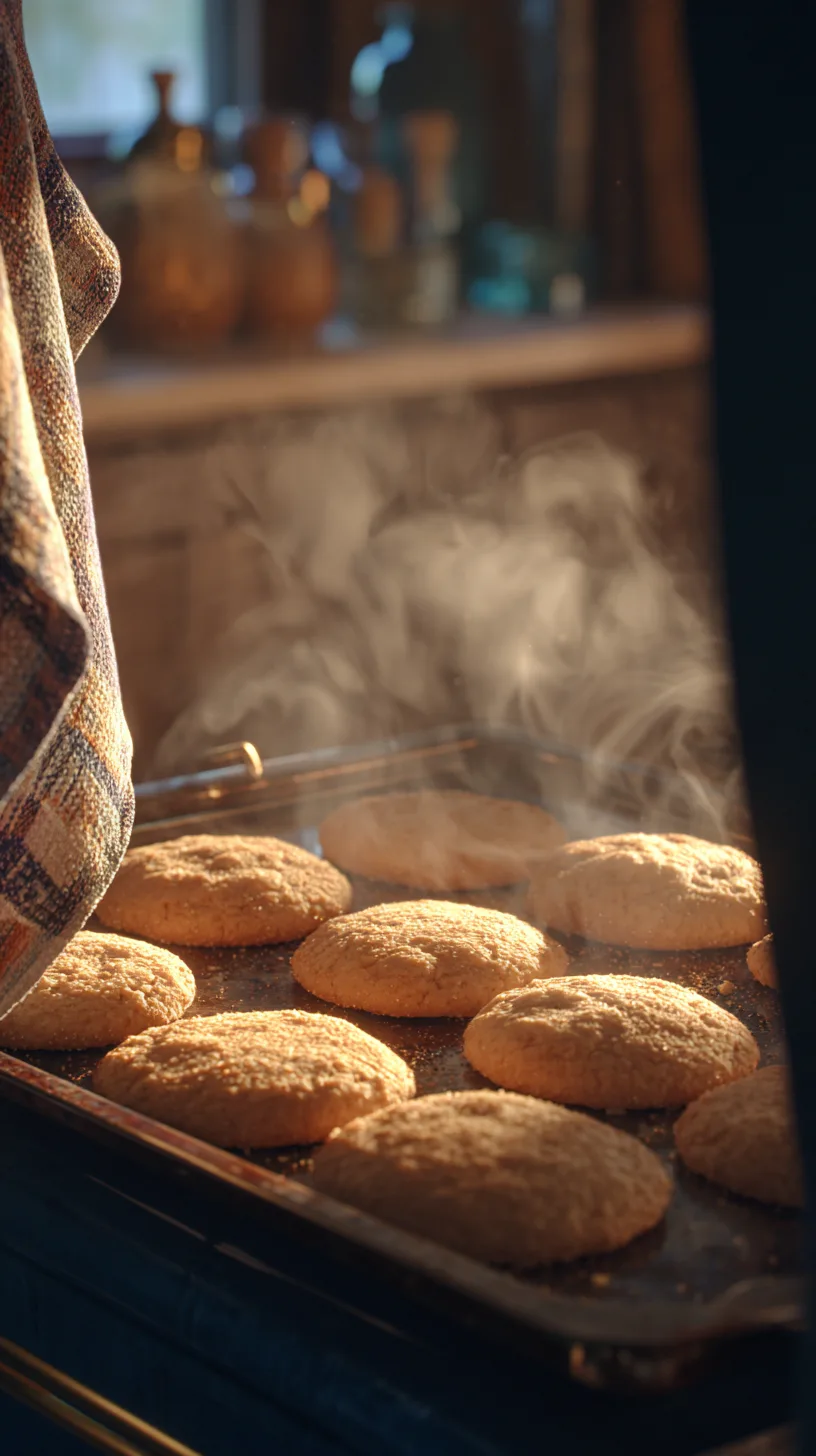 apple cider cookies baking in home oven
