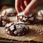 peppermint chocolate crinkle cookies recipe