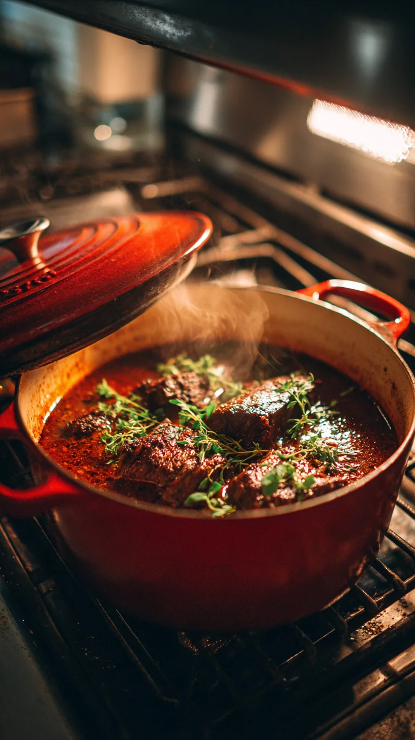 red wine braised short ribs and sauce